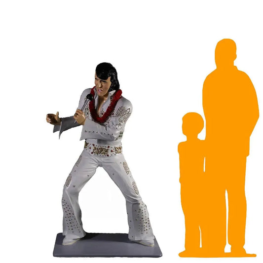 Singer Elvis In White Standing Life Size Statue LS202-ST6642-G