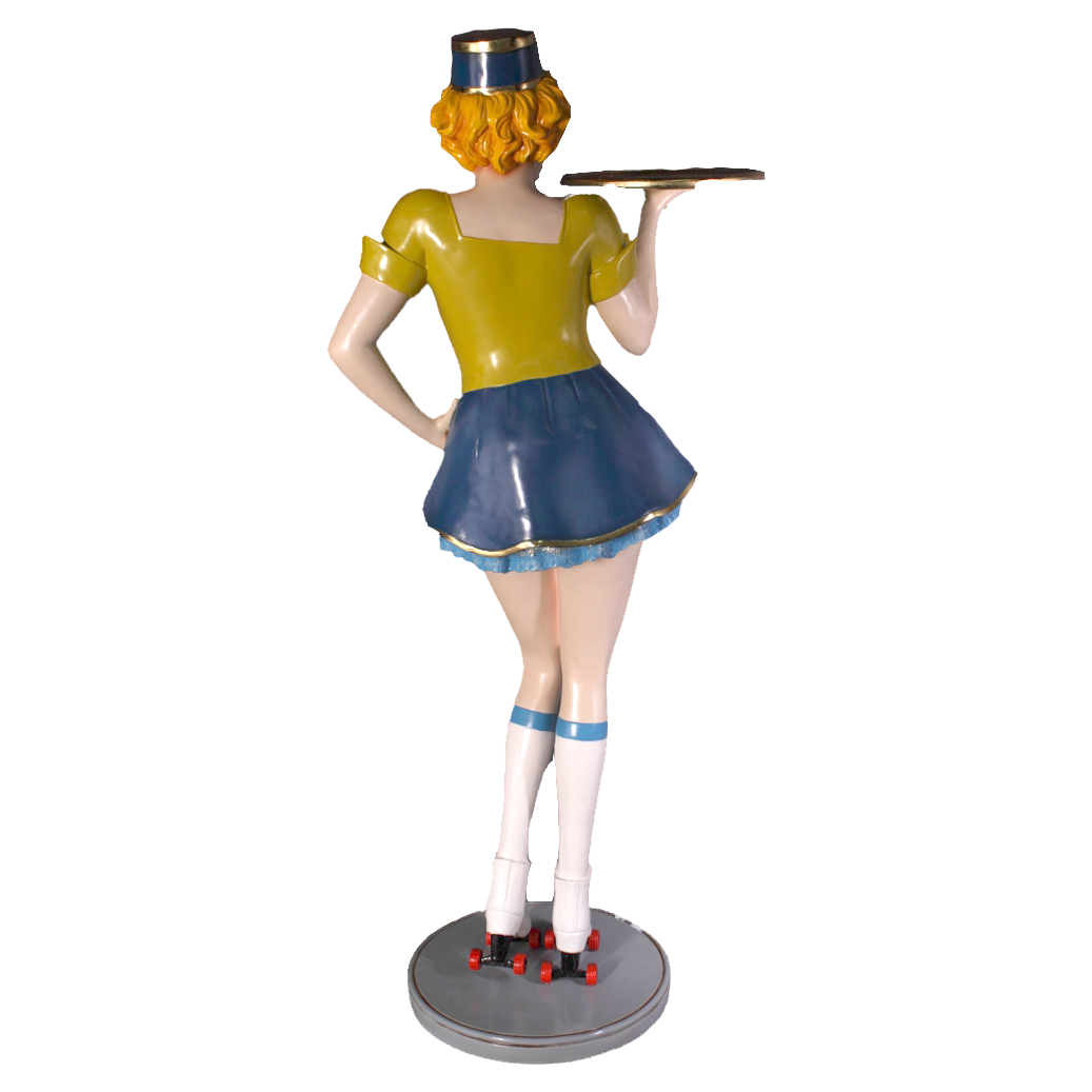 Roller Skater Waitress Life Size Statue