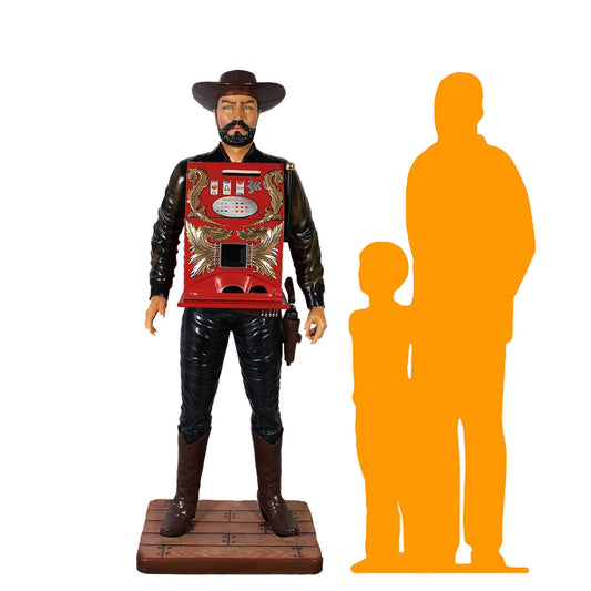 Cowboy Slot Machine Life Size Statue