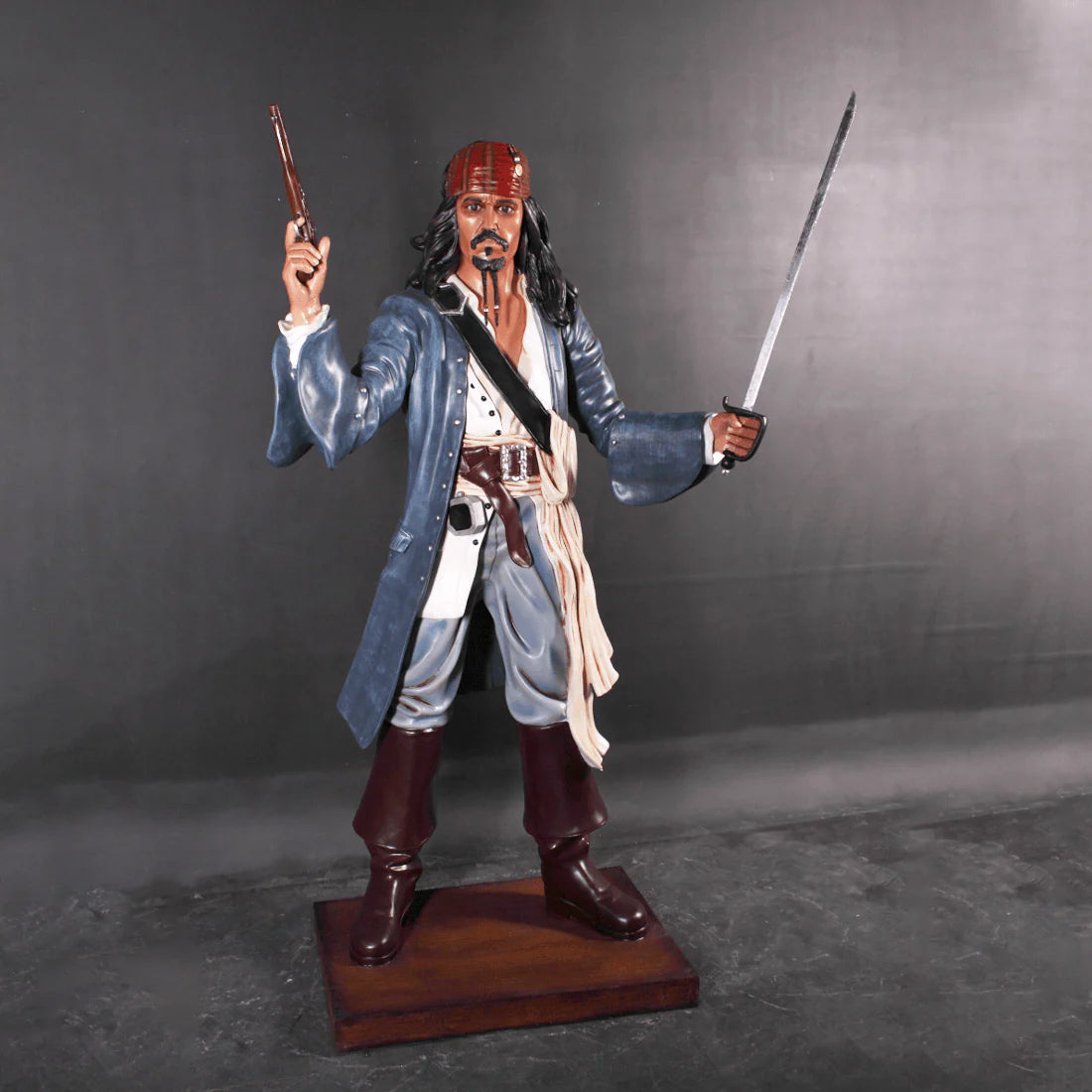 Fighting Pirate Captain Jack Life Size Statue