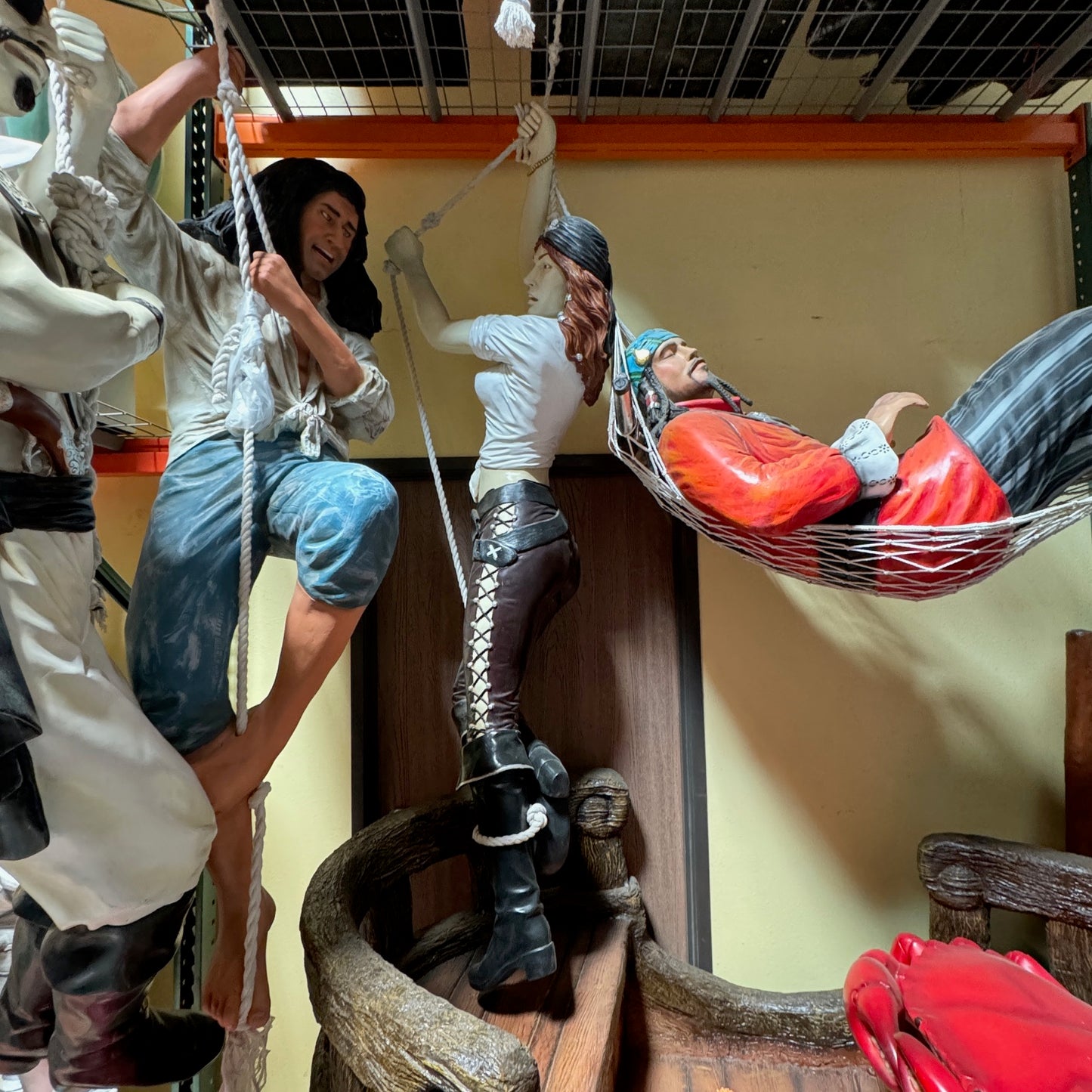 Hanging Lady Pirate Life Size Statue
