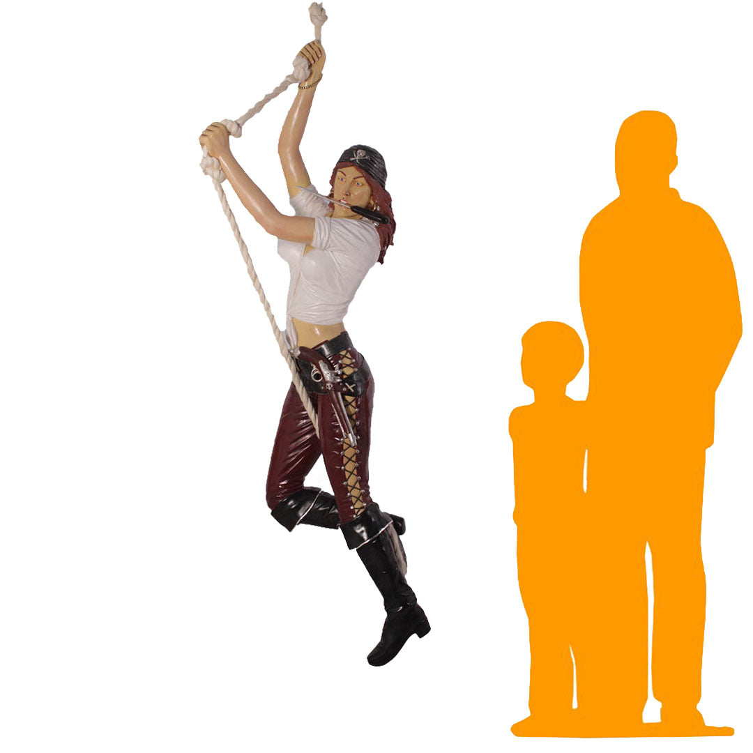 Hanging Lady Pirate Life Size Statue