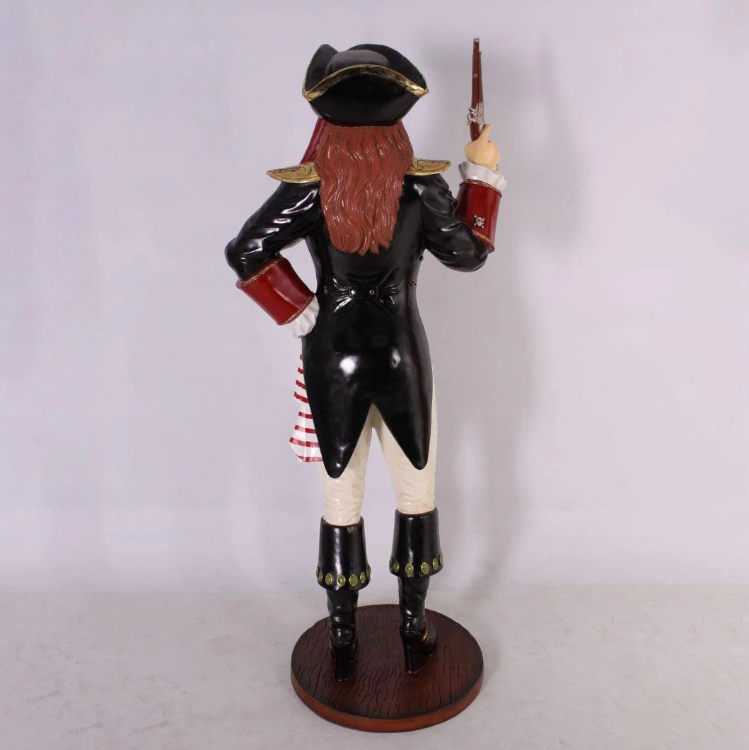 Pirate Lady With Gun Life Size Statue