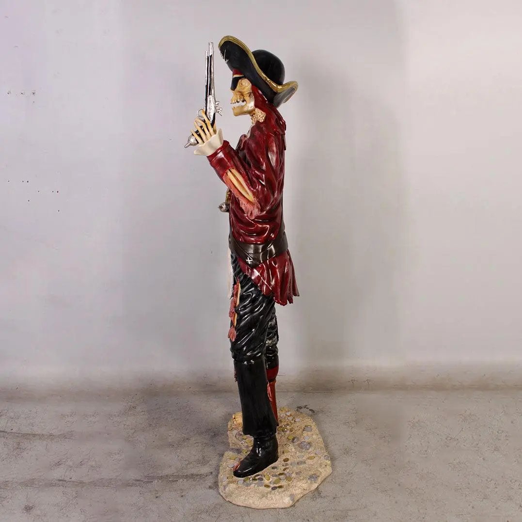 Pirate Skeleton With Gun Life Size Statue LS205-ST9728-G