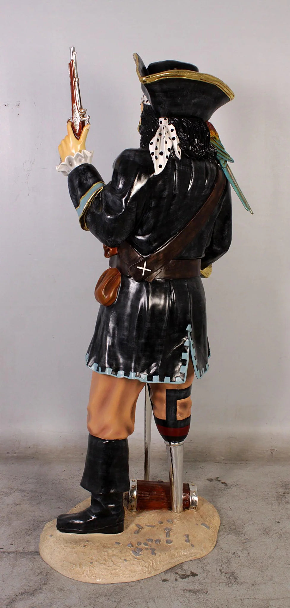 Pirate Captain Morgan With Gun Life Size Statue