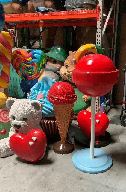 Strawberry One Scoop Ice Cream Statue R0194S-130017-H