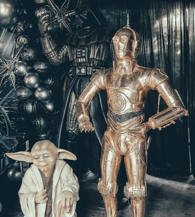 Gold Space Robot Butler Statue LS105-2725-A