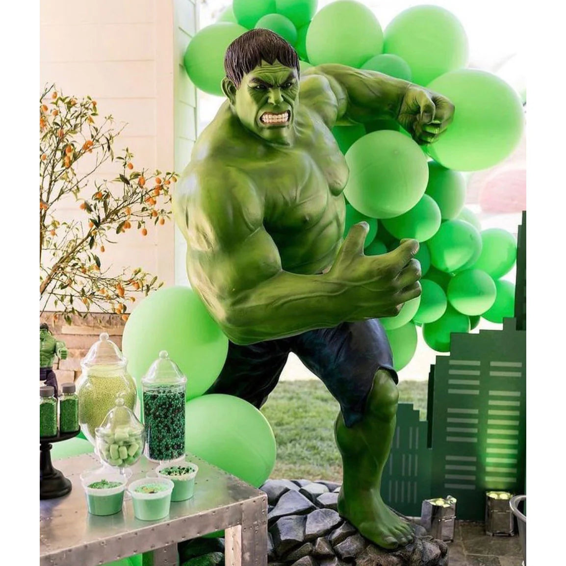 Angry Green Man Super Hero Life Size Statue