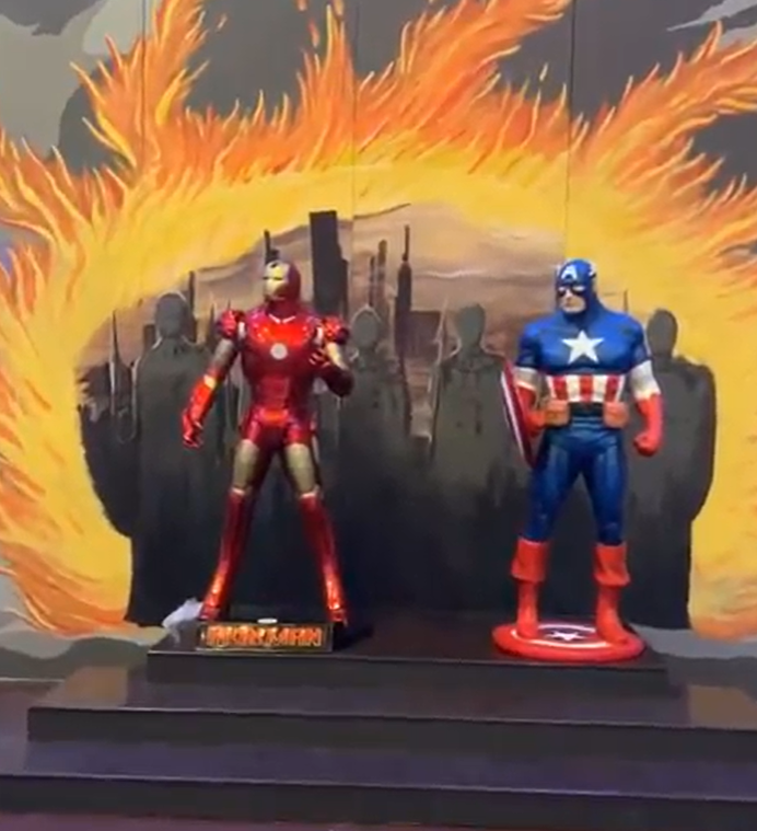 Captain Super Hero Life Size Statue