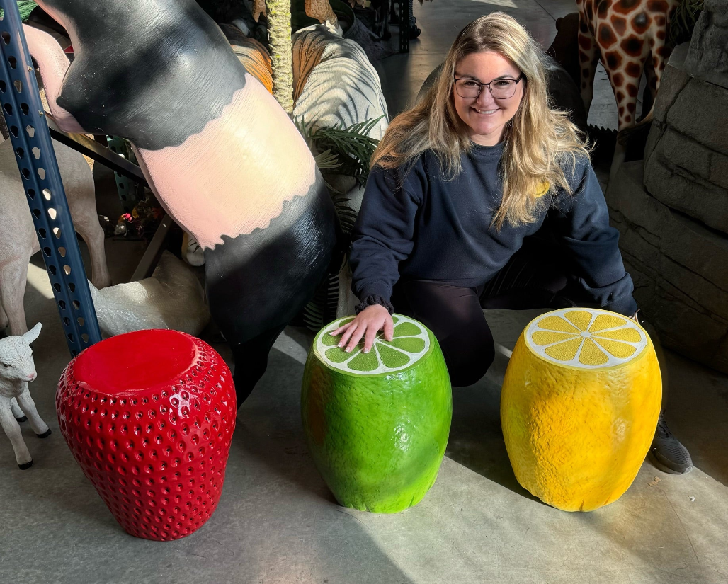 Lemon Table Stool Statue