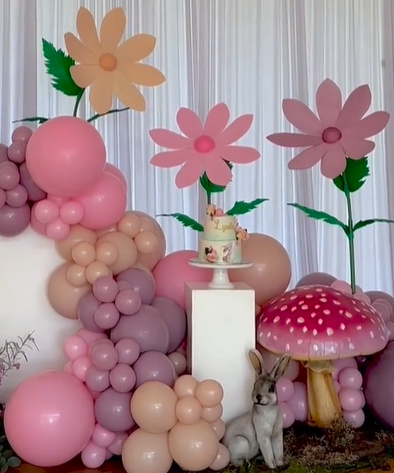 Medium Pink Mushroom Statue