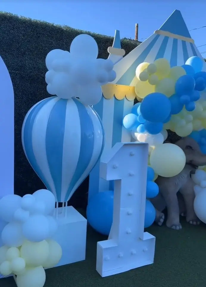 Large Blue Hot Air Balloon Statue M0209LB-3612-A