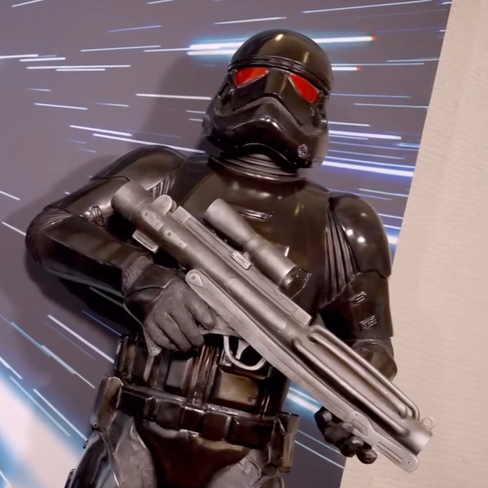 Black Space Trooper Statue