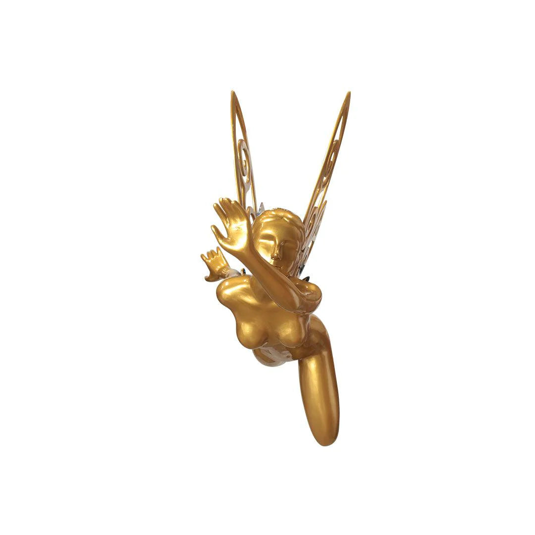 Hanging Gold Fairy Statue