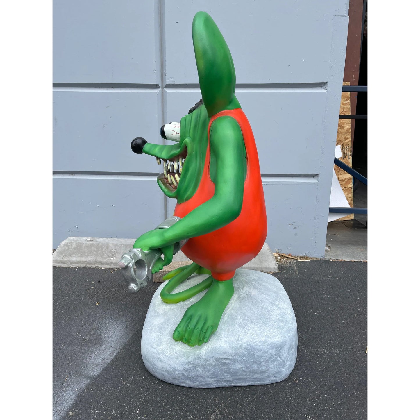 Mechanic Green Rat Statue