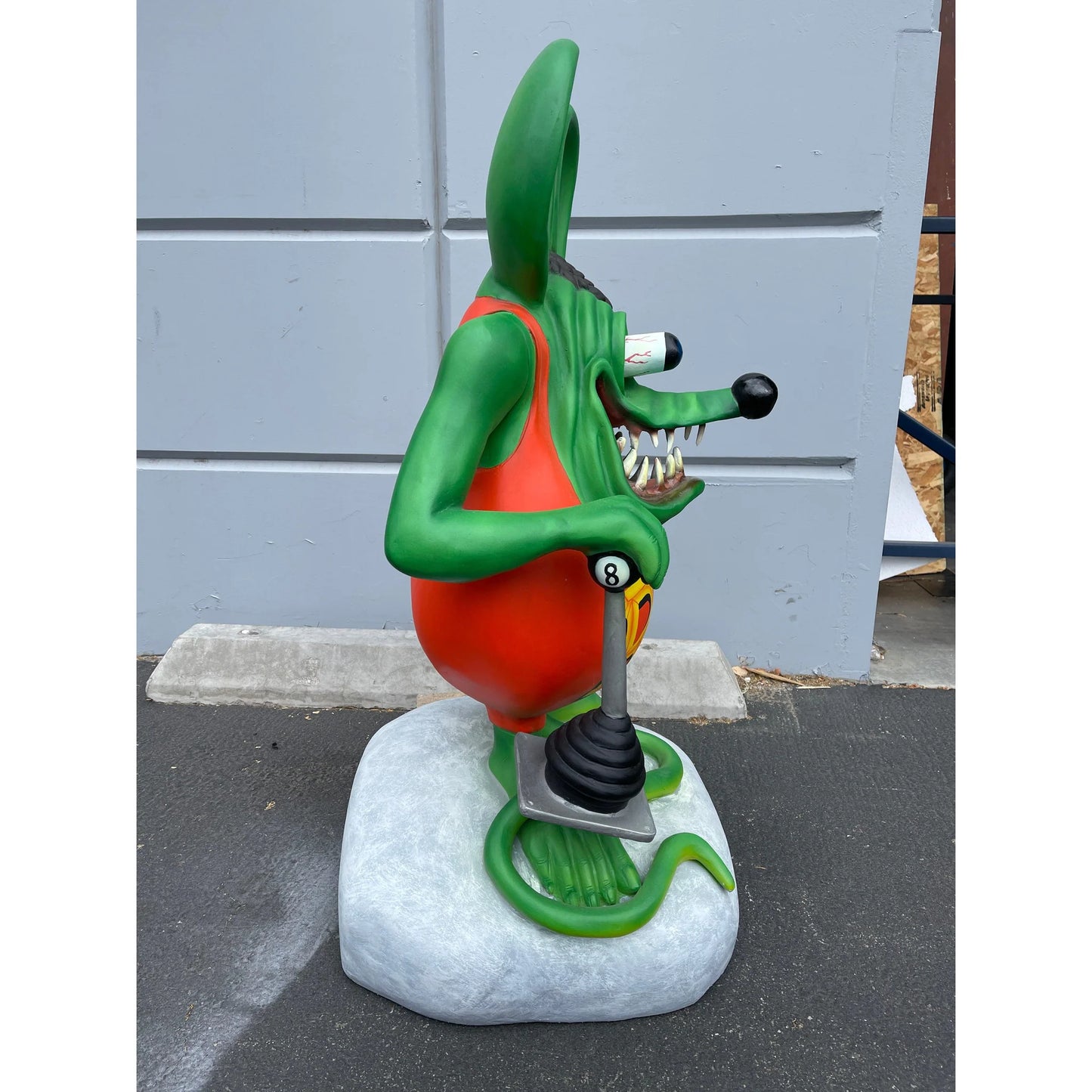 Mechanic Green Rat Statue