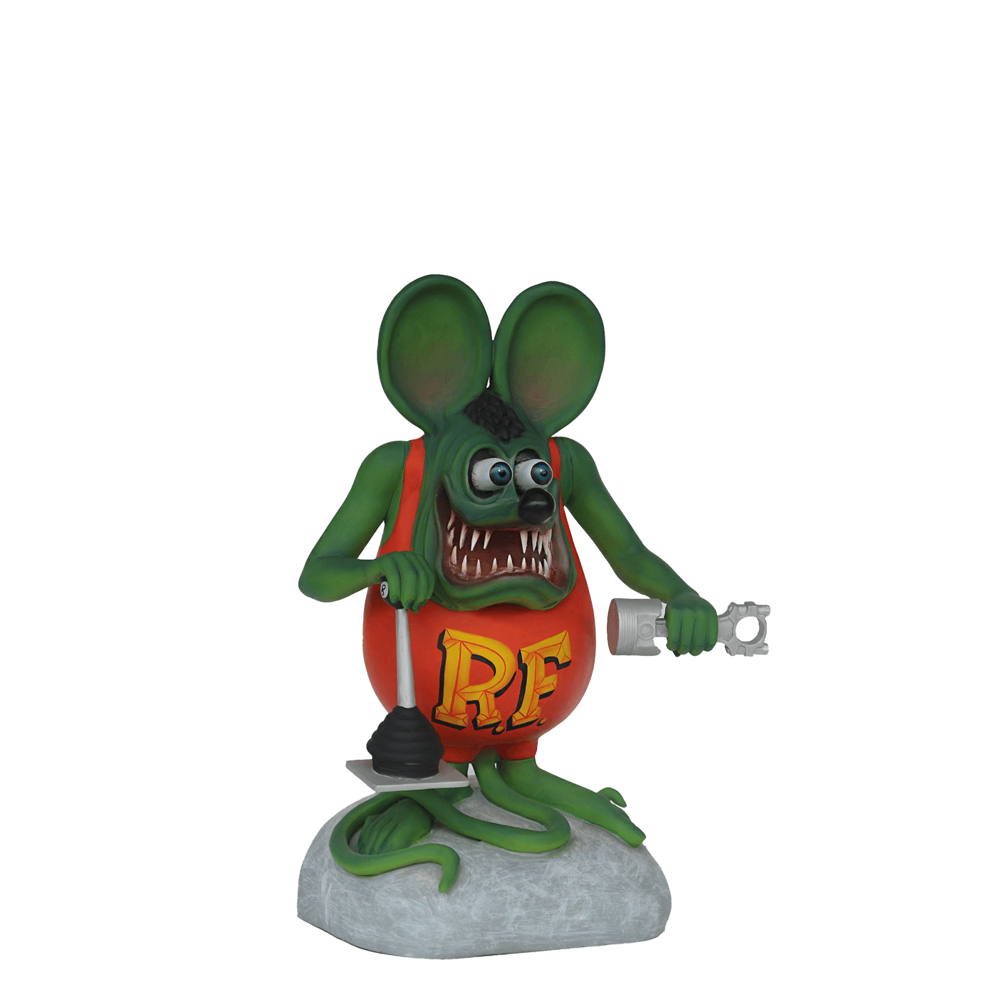 Mechanic Green Rat Statue - LM Treasures Prop Rentals