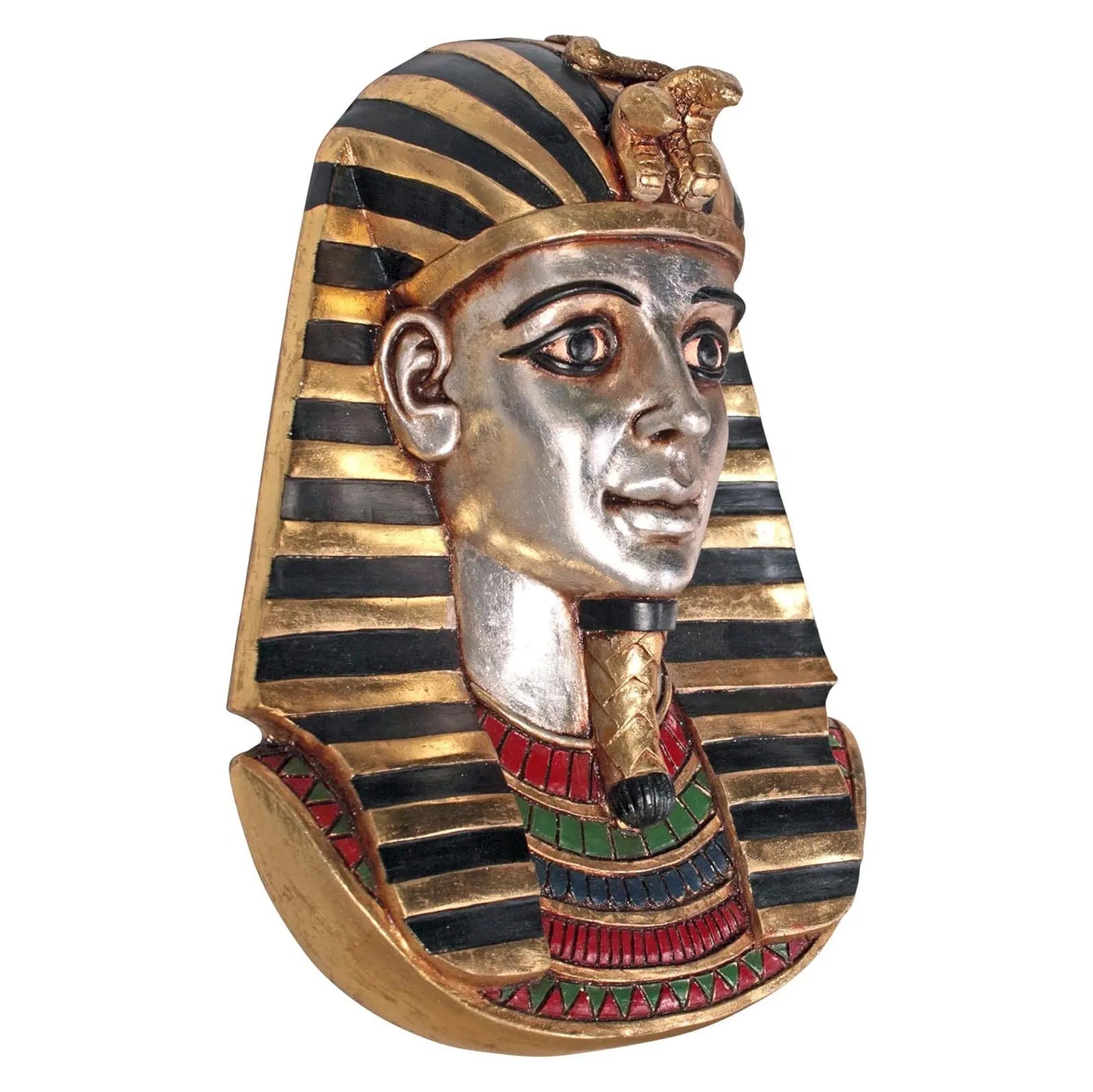 Small King Tut Plaque Head Bust Wall Decor Statue E0108-TOS131-H