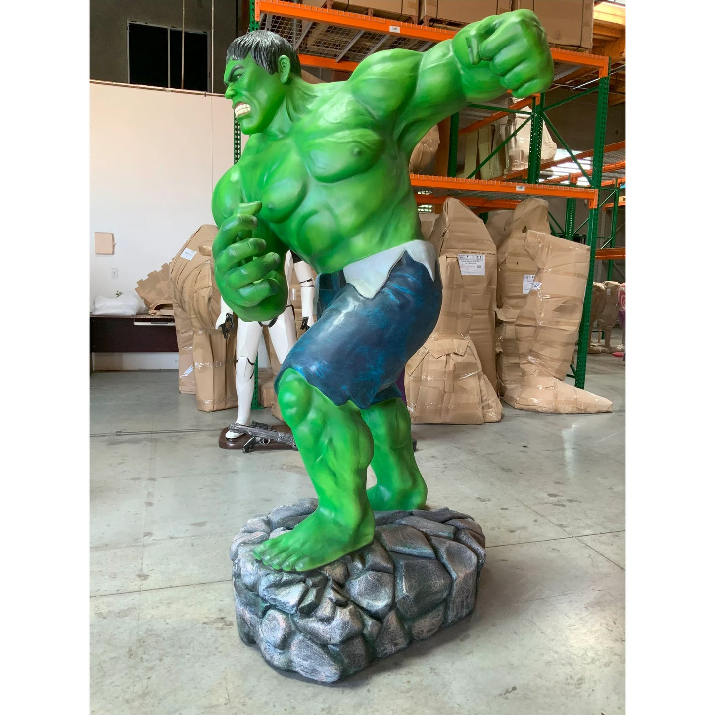 Angry Green Man Super Hero Life Size Statue