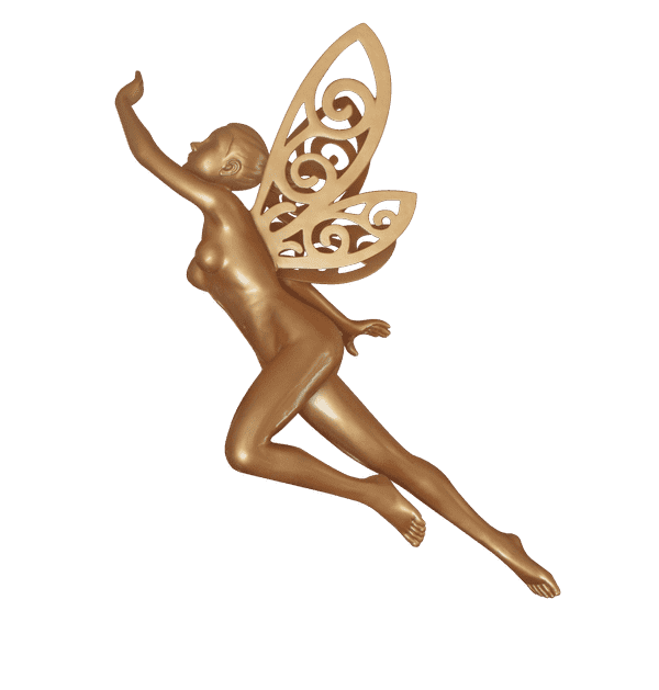 Hanging Gold Fairy Statue