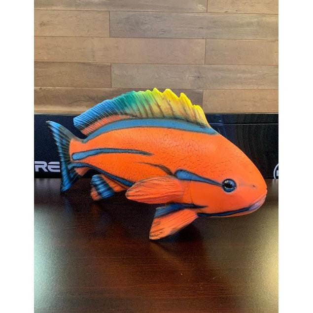 Red Striped Fish Statue