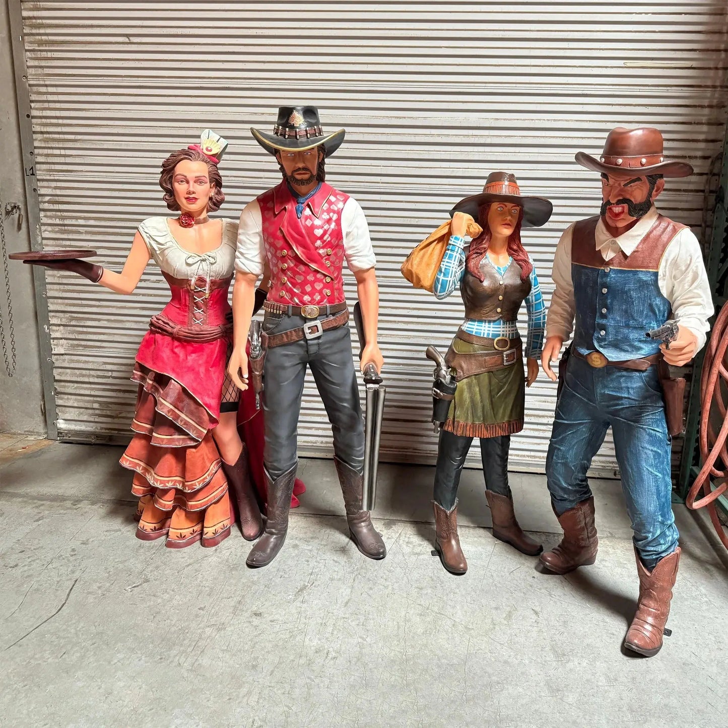 Cowboy Gunslinger Jesse Life Size Statue LS306-R393-PT