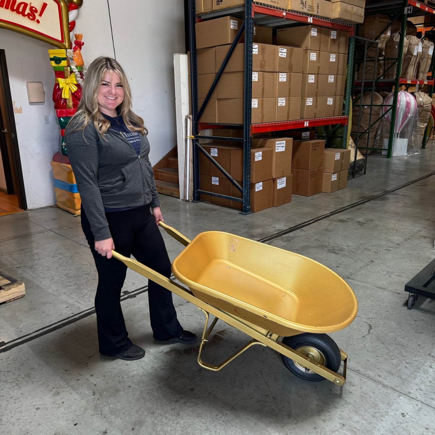 Gold Wheelbarrow Prop