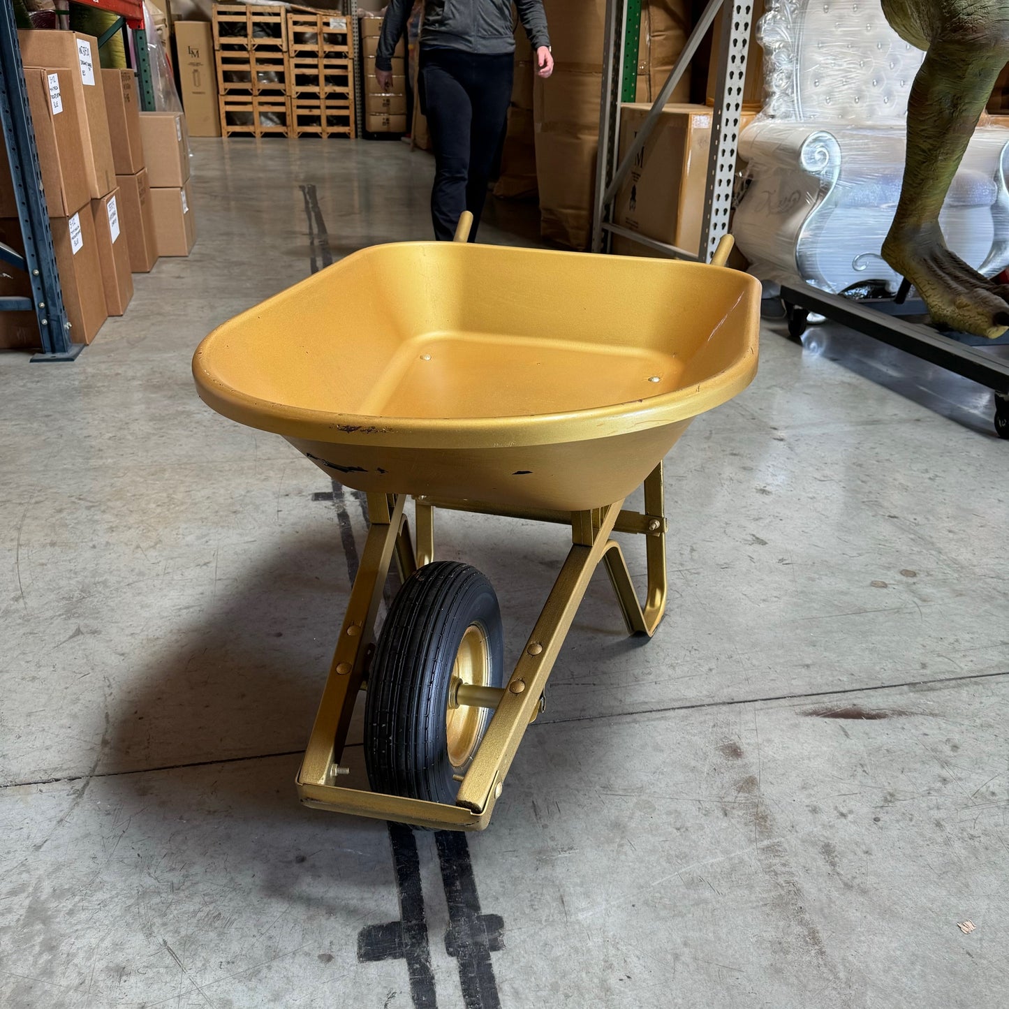 Gold Wheelbarrow Prop