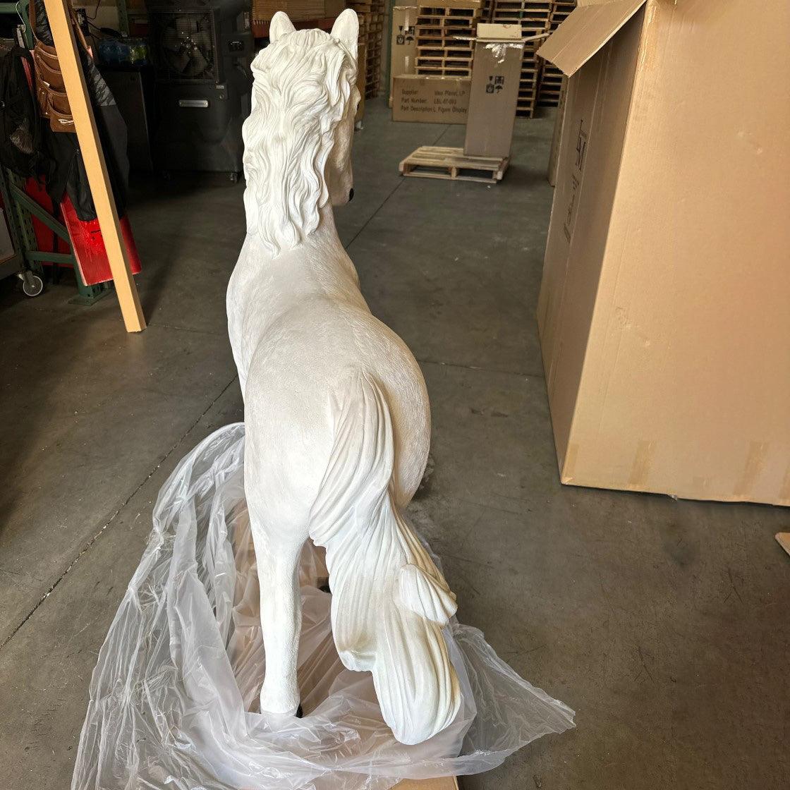 White Majestic Pony Statue