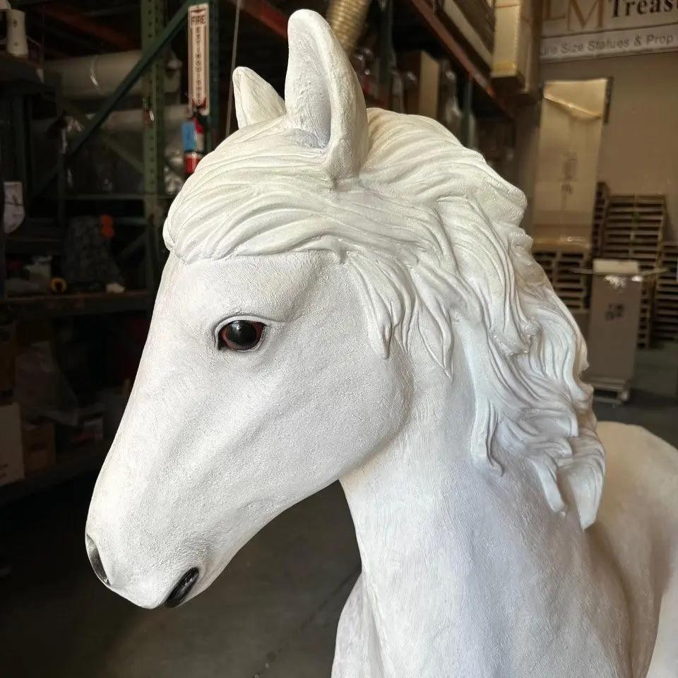 White Majestic Pony Statue A0641-170161-H