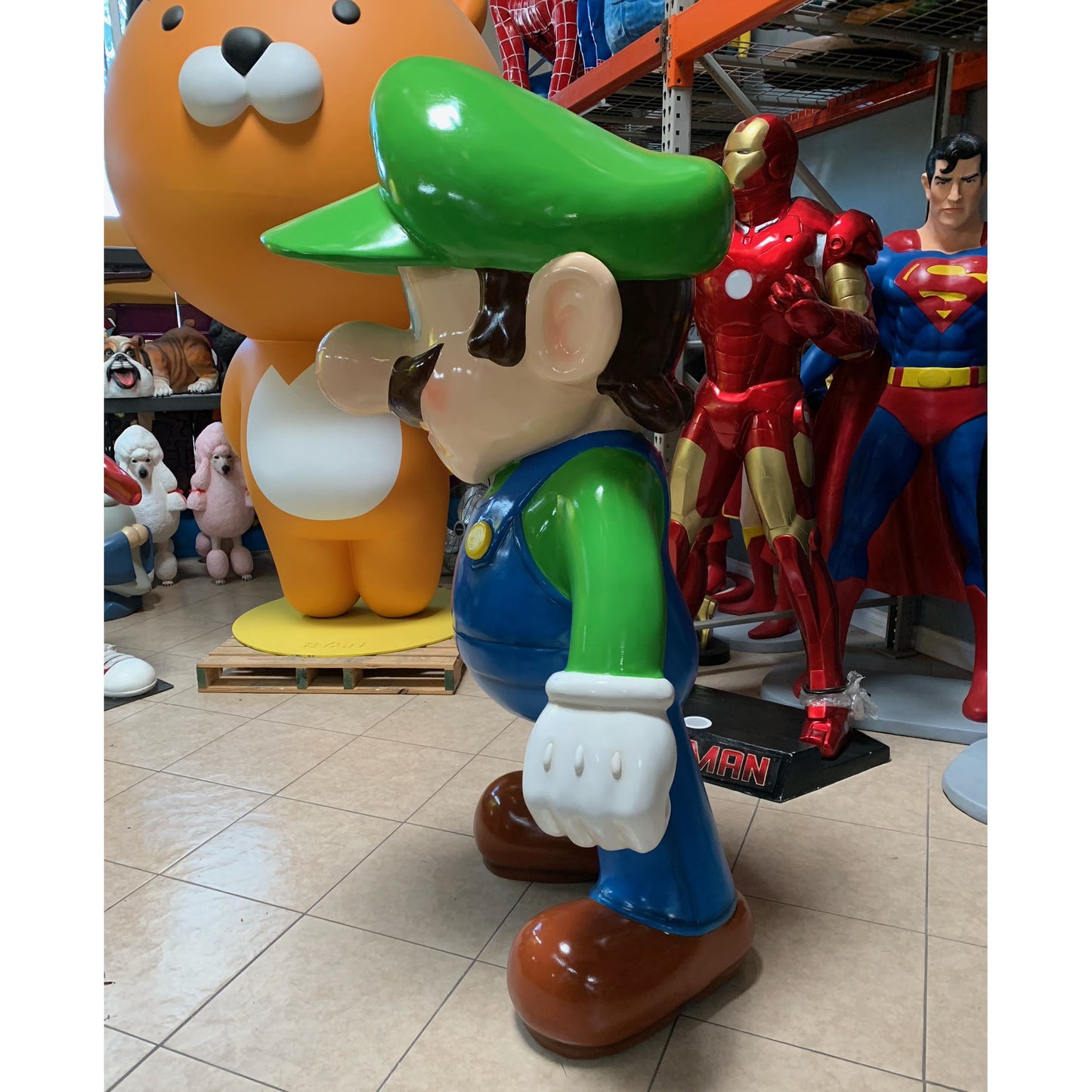 Large Green Jumper Boy Statue