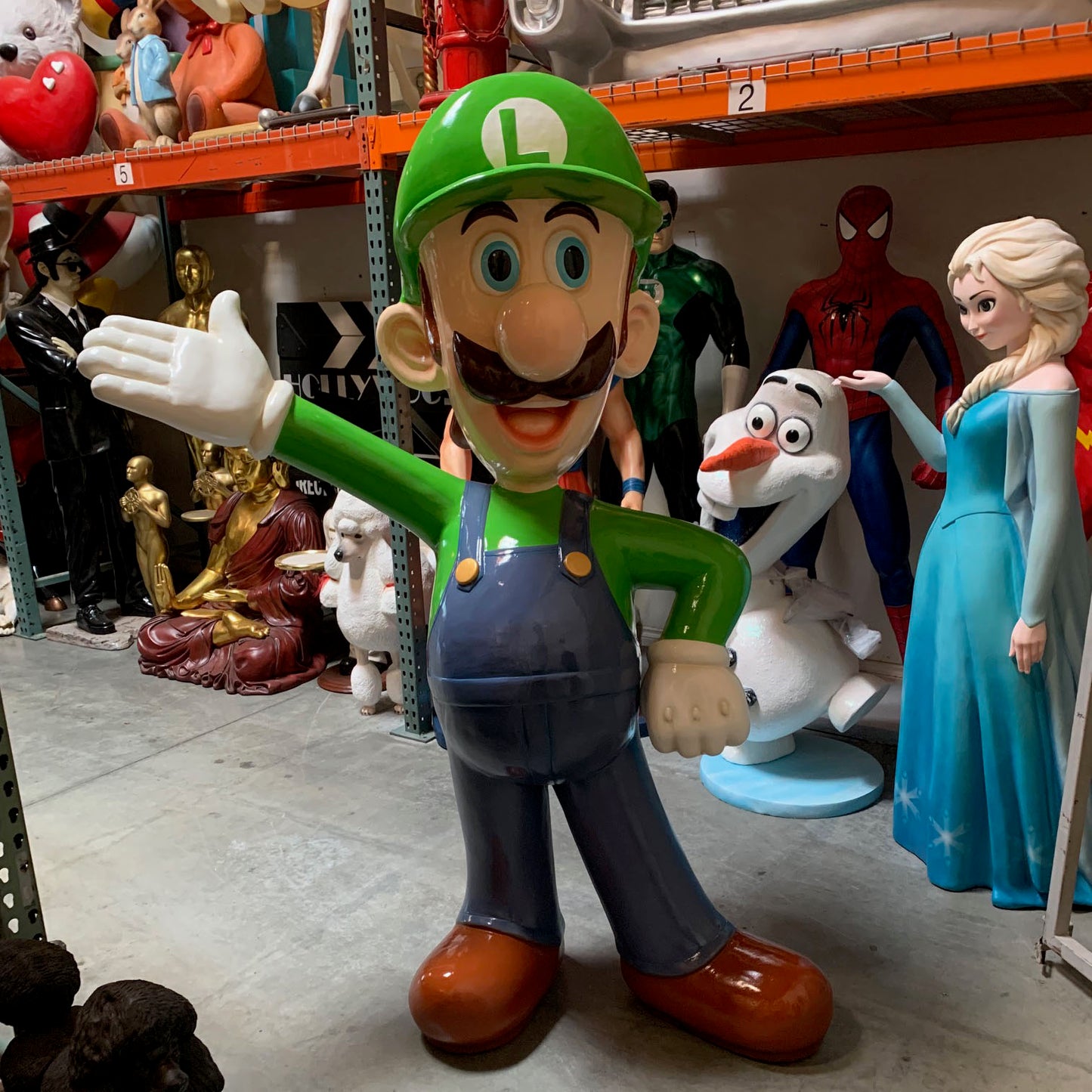 Large Luigi Jumper Boy Statue