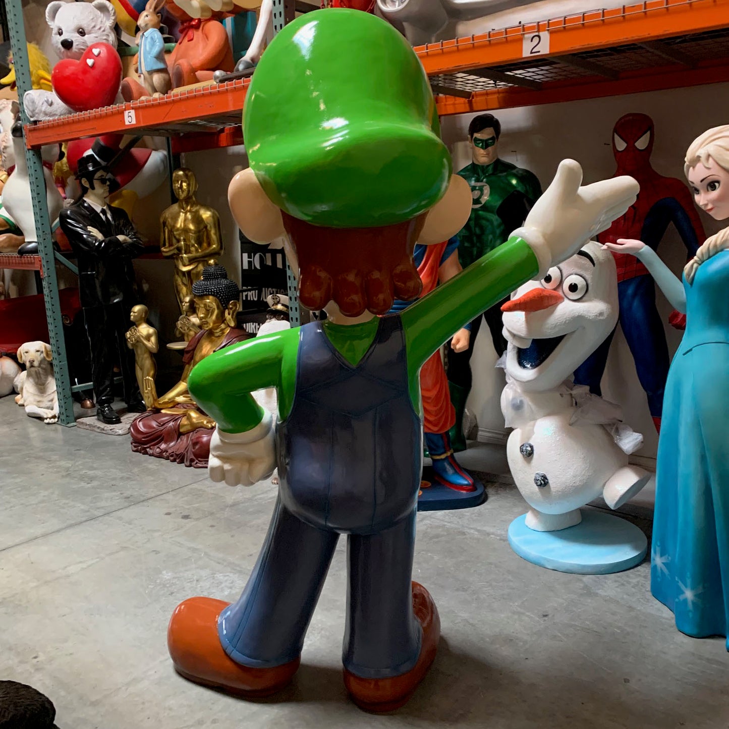 Large Luigi Jumper Boy Statue