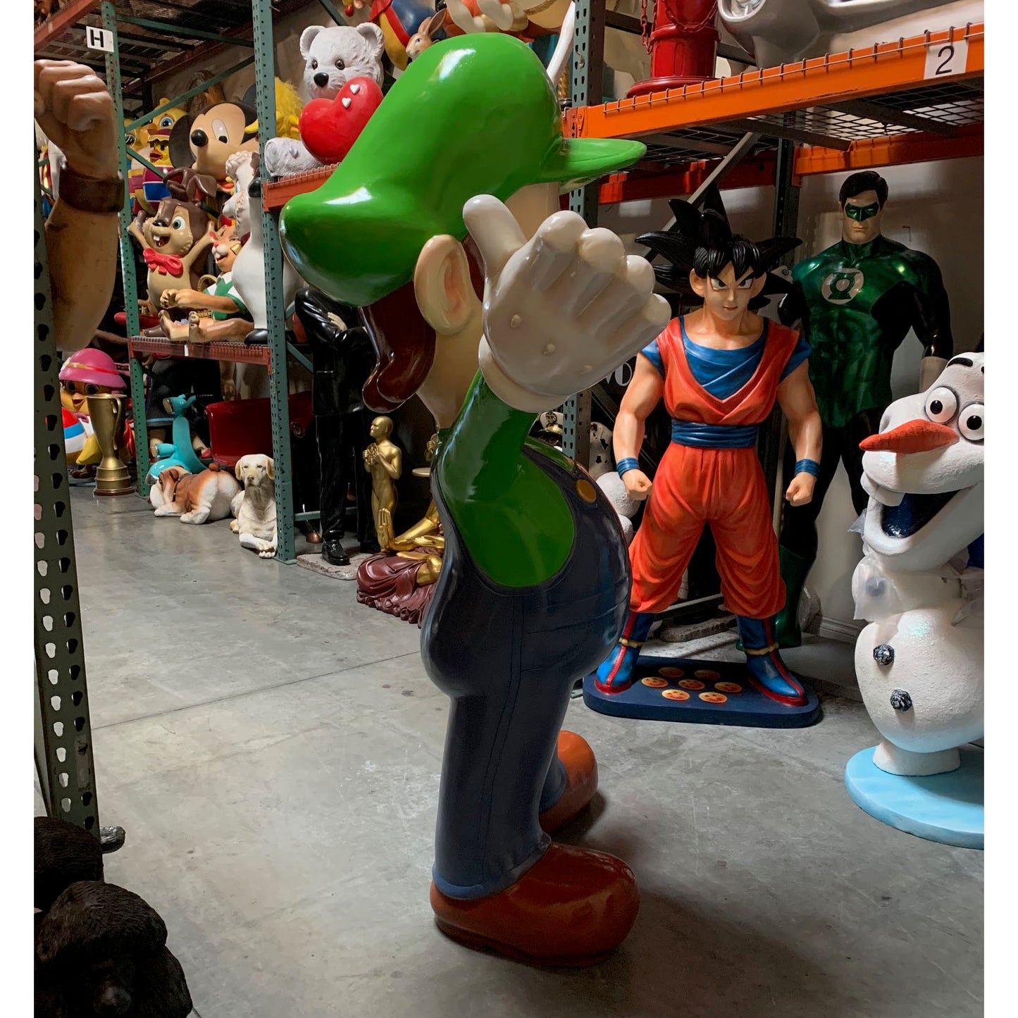 Large Luigi Jumper Boy Statue