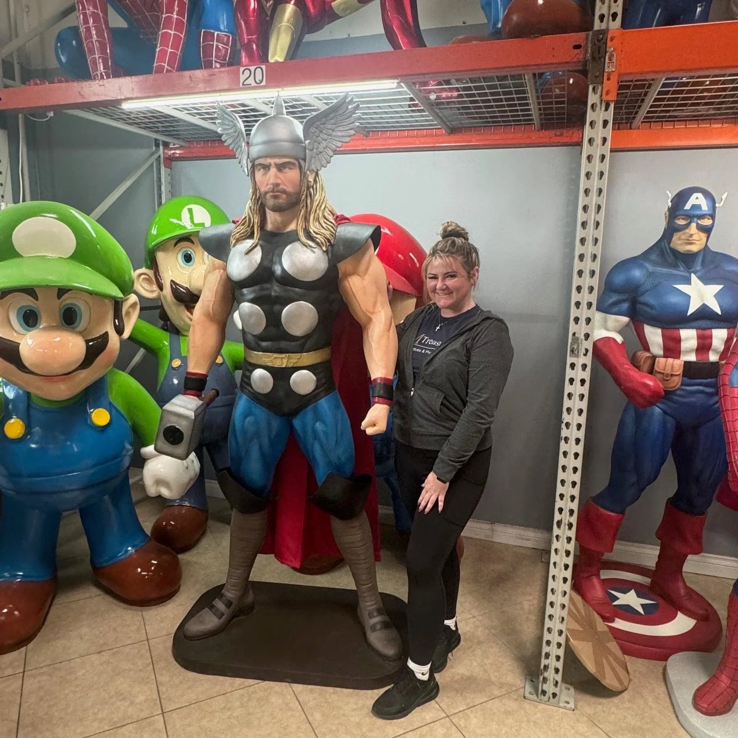 Hammer Man Super Hero Life Size Statue