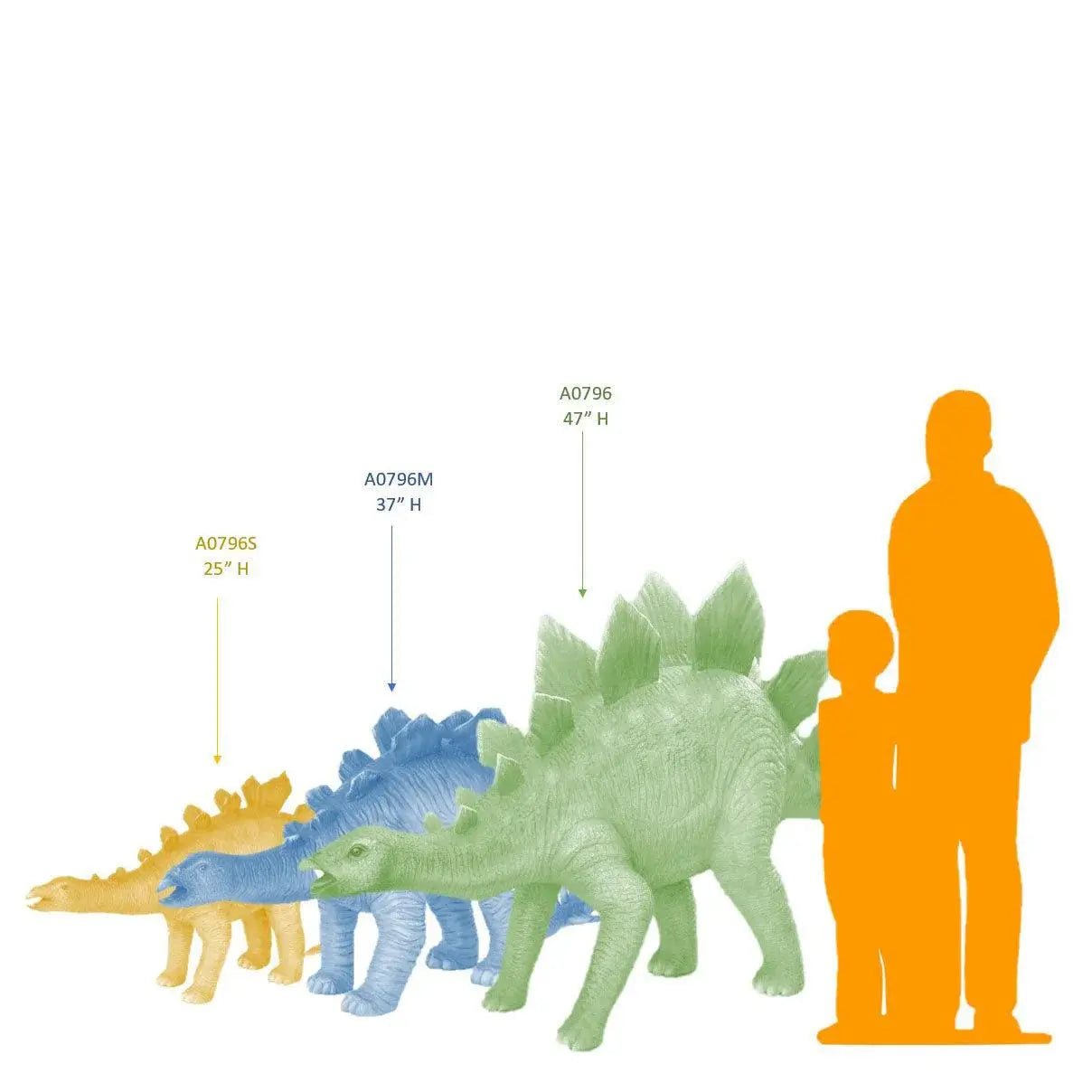 Medium Stegosaurus Dinosaur Statue A0796M-2420-A