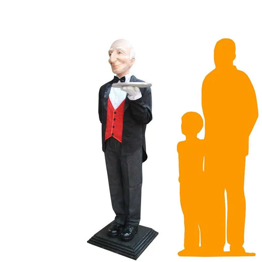Butler Life Size Decor Prop Statue LS285-C037-PT