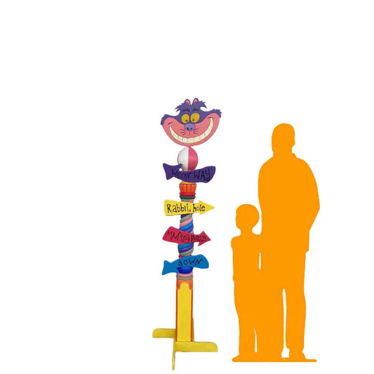 Cheshire Cat Sign Statue P-CHESHIRESIGN-P