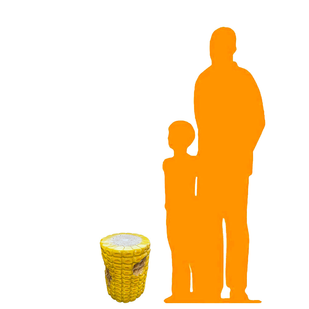 Eaten Corn Veggie Table Stool Statue