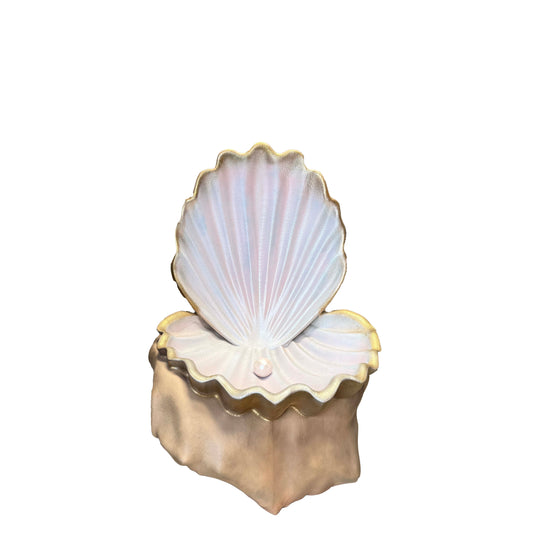 Large Clam Shell on Rock Statue