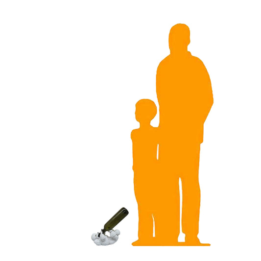 French Poodle Bottle Holder Statue WK-HD51046-D