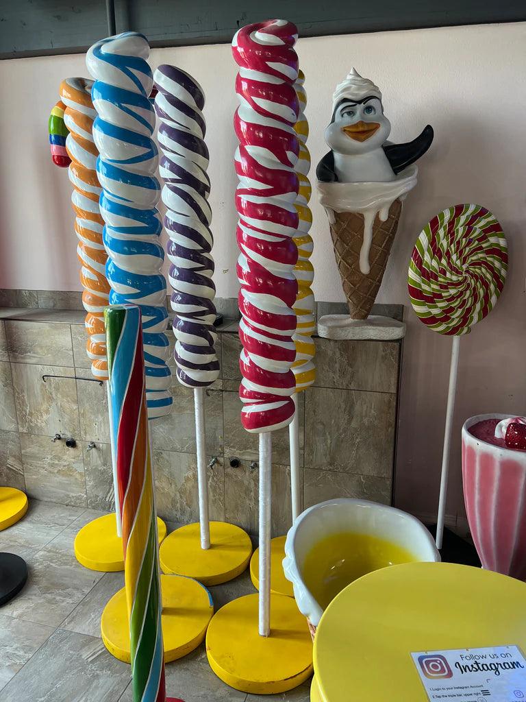 Large Purple Twist Pop Statue