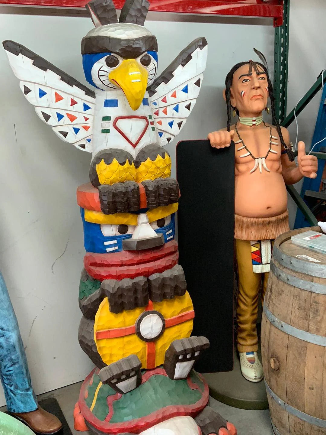 Indian Totem Life Size Statue