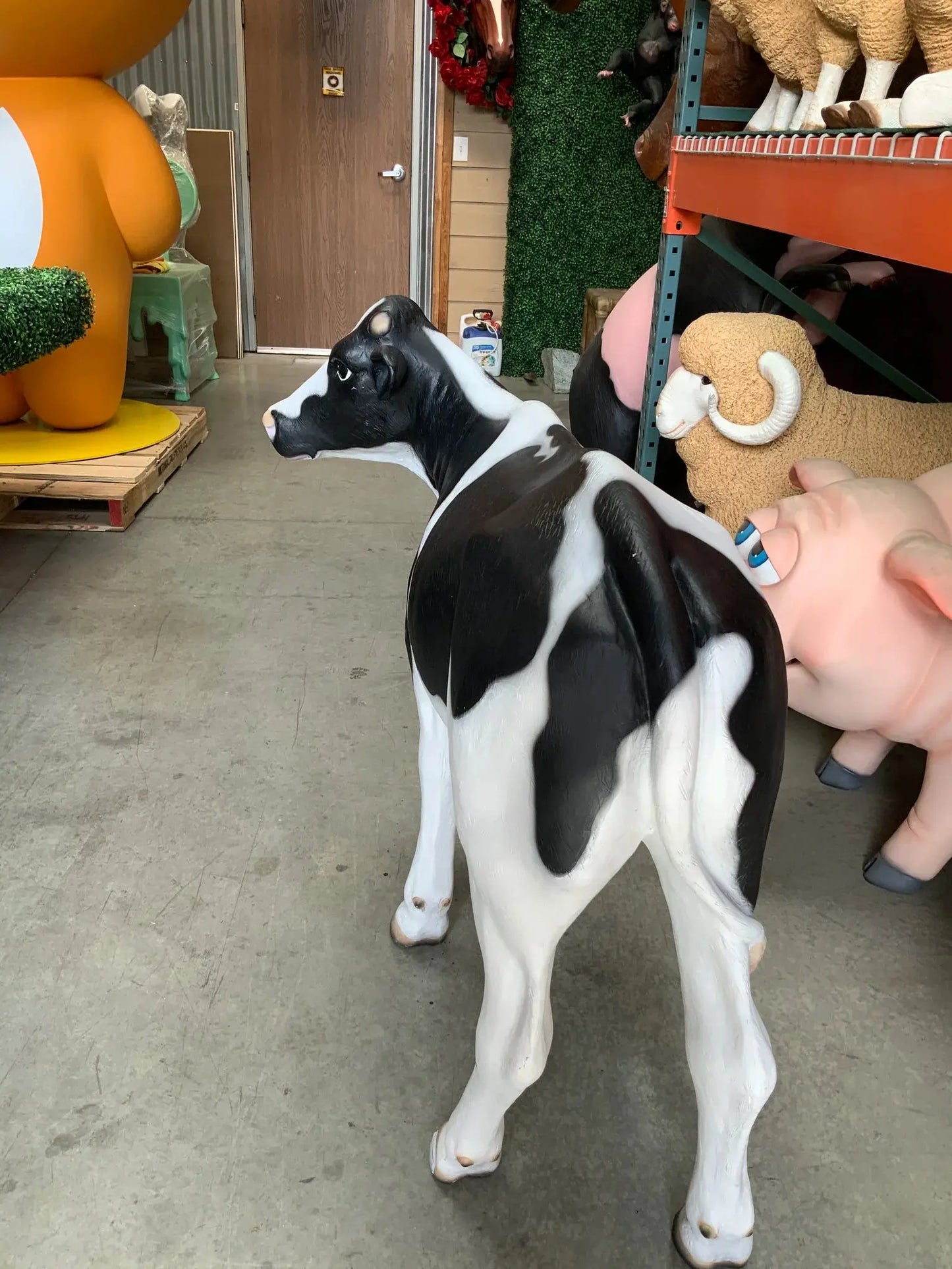 Holstein Calf Statue A0574-R007-PT