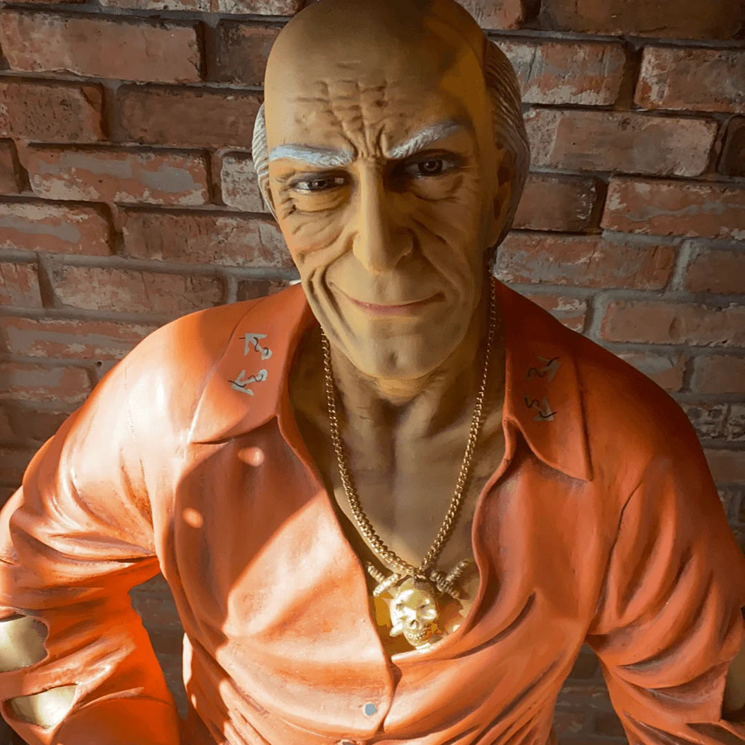 Pirate on Treasure Chest Life Size Statue