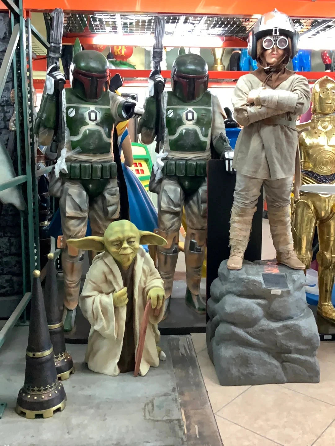 Space Boy on Rock Statue LP-SW-ANAKIN