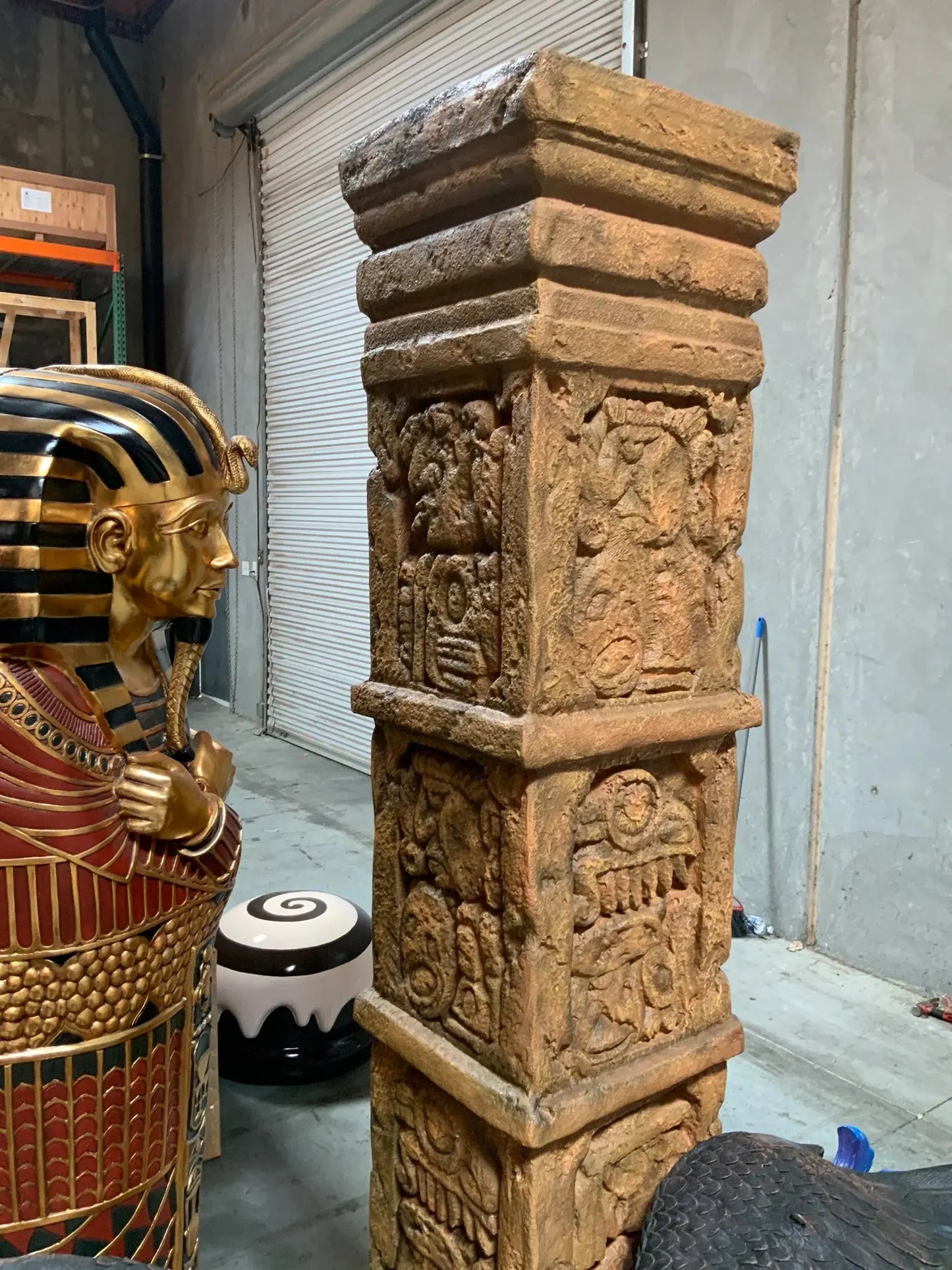 Aztec Column Statue F0171-A009-PT