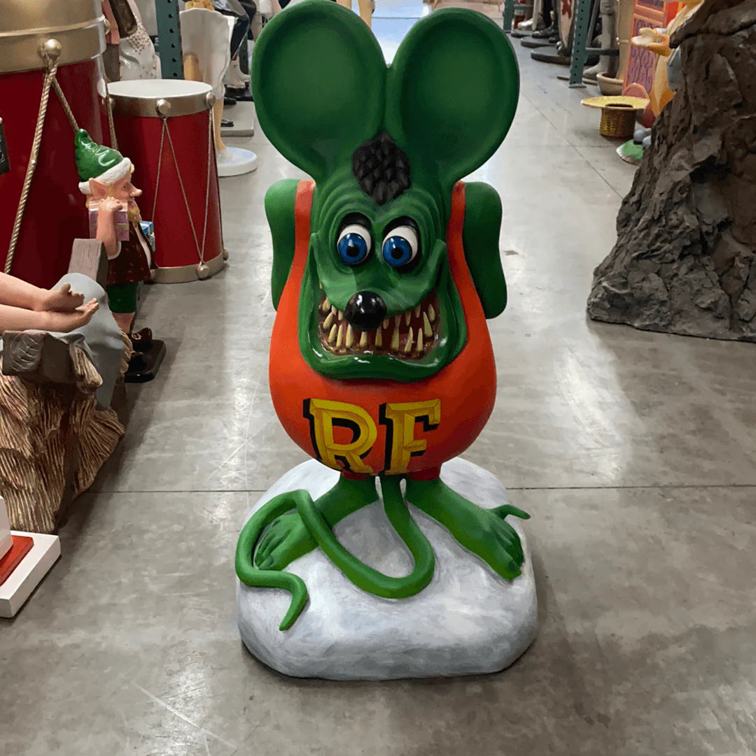 Green Rat Over Sized Statue