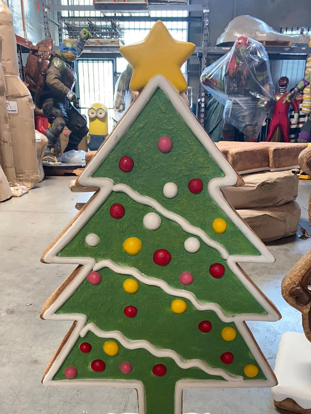 Small Gingerbread Christmas Tree Statue