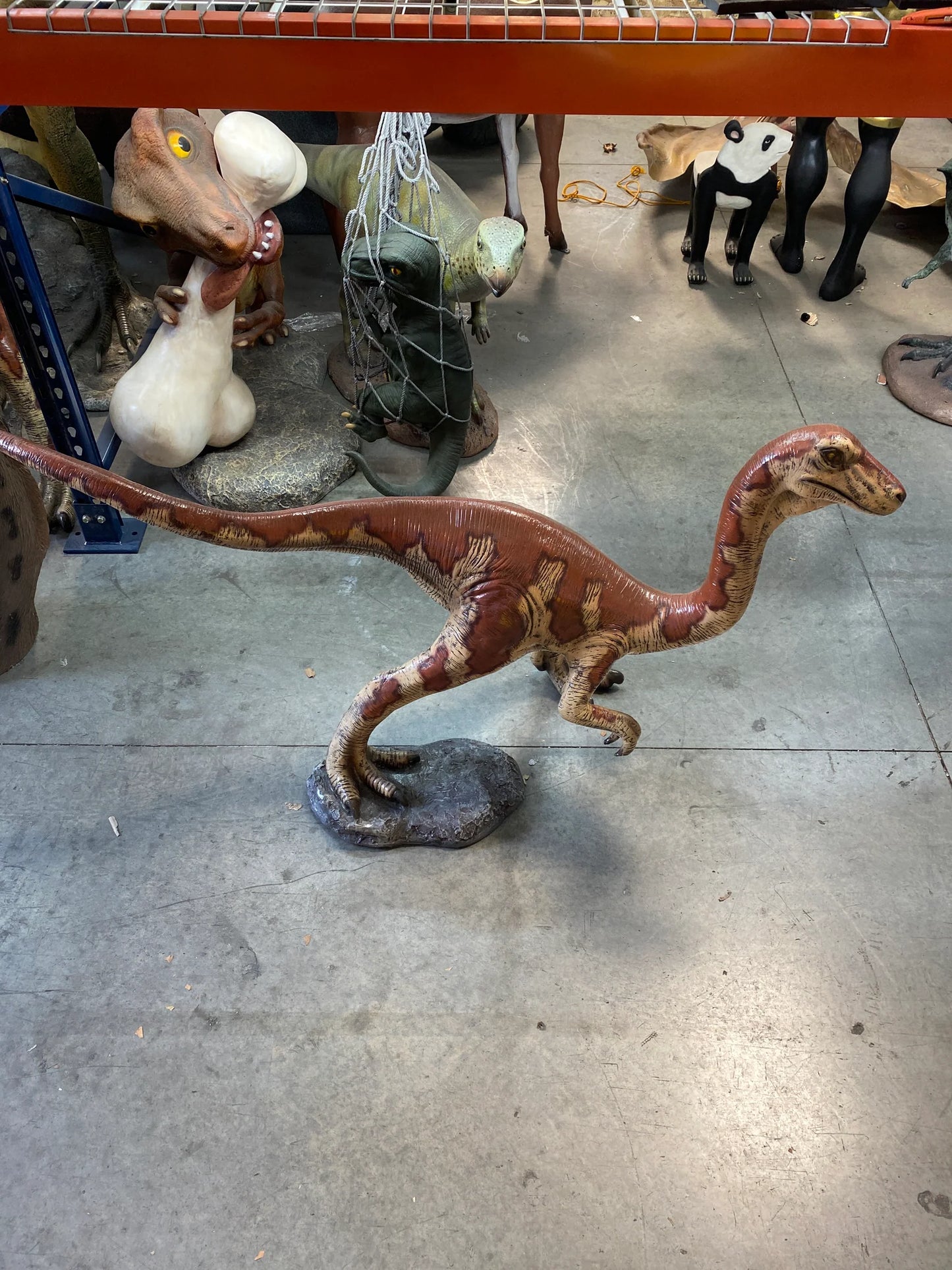 Baby Velociraptor Dinosaur Statue